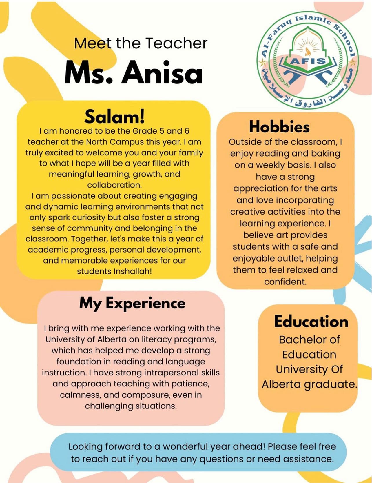 Poster of Ms. Anisa